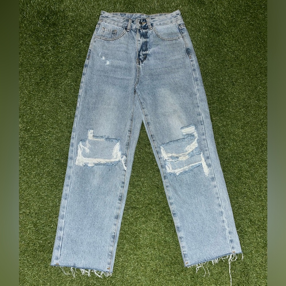 SHEIN Light Blue Denim Jeans